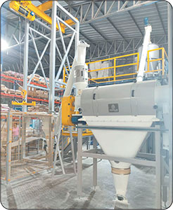 Sistema de recepção, segurança, limpeza e dosagem de produto