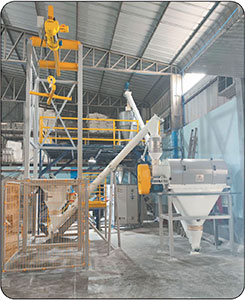 Sistema de recepção, segurança, limpeza e dosagem de produto